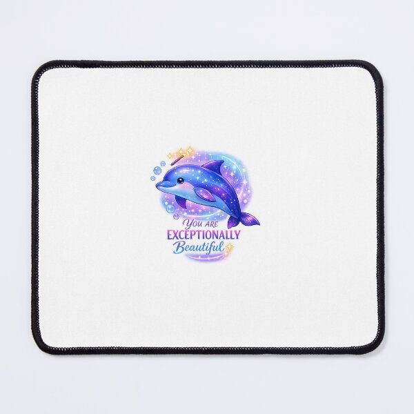 Item preview, Mystic Dolphin Sticker – You Are Exceptionally Beautiful ✨ Magical Ocean Aesthetic designed and sold by VNyA.