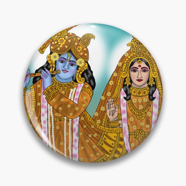 Item preview, Radha Krishna Spiritual Artwork – Eternal Devotion Art Design designed and sold by Harshit_Digital_Arts.