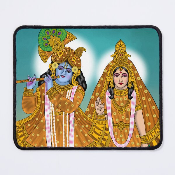 Item preview, Radha Krishna Spiritual Artwork – Eternal Devotion Art Design designed and sold by Harshit_Digital_Arts.
