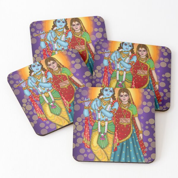 Item preview, Shri Radha Krishna Art Design – Mythological Hindu Love Illustration designed and sold by Harshit_Digital_Arts.