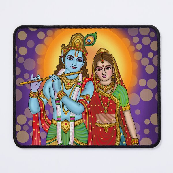 Item preview, Shri Radha Krishna Art Design – Mythological Hindu Love Illustration designed and sold by Harshit_Digital_Arts.