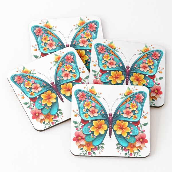Item preview, Floral Teal Butterfly Garden Design designed and sold by PholPol1959.