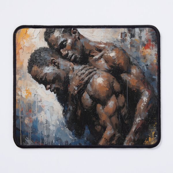 Item preview, Abstract Expressionist Figure Study – Emotive Male Duo designed and sold by gayishdesign.