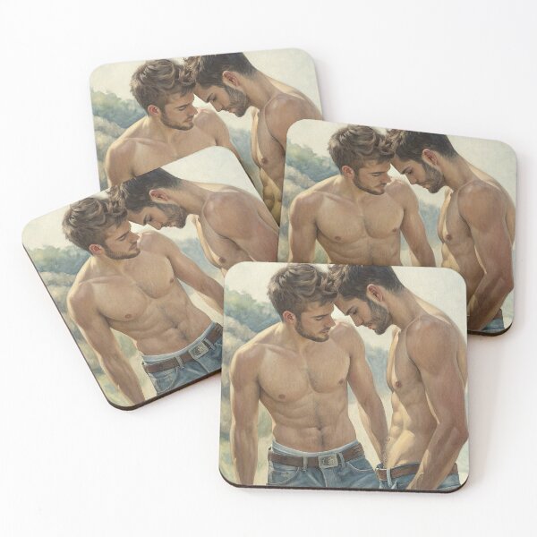Item preview, Intimate Male Connection on the Beach designed and sold by gayishdesign.