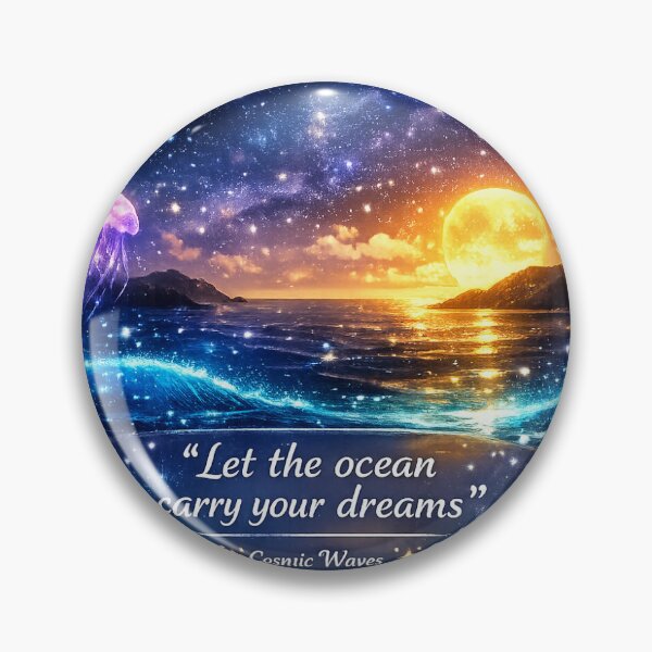 Item preview, Cosmic Ocean Sticker – Let the Ocean Carry Your Dreams ?✨ Aesthetic Fantasy Scene designed and sold by VNyA.