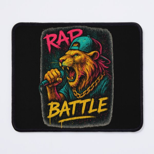 Item preview, Gritty Neon Rapping Lion designed and sold by SholoStudio.