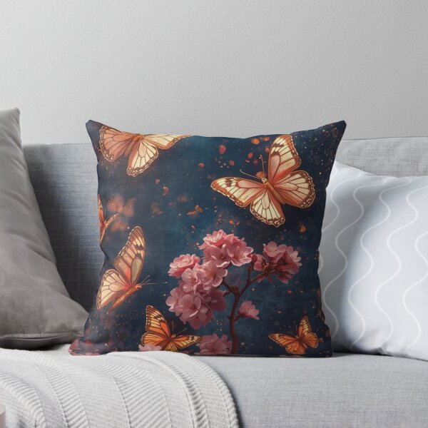 Item preview, Golden Butterflies and Pink Cherry Blossom Magic designed and sold by LakLuxe studio .