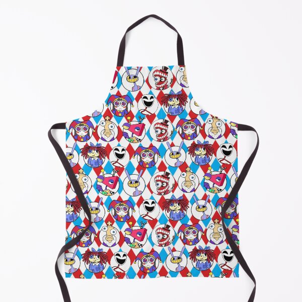 Item preview, TADC The Amazing Digital Circus Seamless Pattern w/ Red Blue Background! Jax, Kinger, Gangle, Zooble, Ragatha, Pomni, Caine. designed and sold by Playful Patternz.