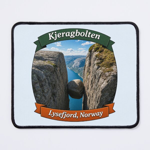 Item preview, Kjeragbolten Lysefjord, Norway, Boulder Cliff designed and sold by Myra365Art.