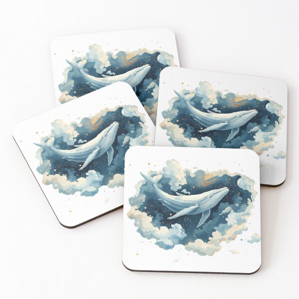 Item preview, Sky Whale Dreams – Surreal Ocean in the Clouds Illustration designed and sold by catcurio.