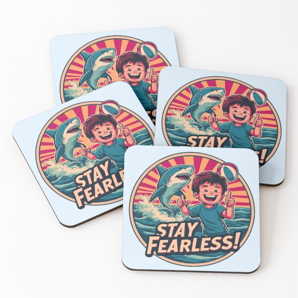 Item preview, Stay Fearless Shark Boy Thumbs Up Cartoon Adventure designed and sold by tareankush.