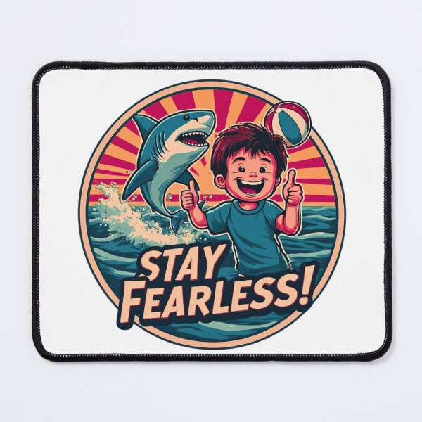 Item preview, Stay Fearless Shark Boy Thumbs Up Cartoon Adventure designed and sold by tareankush.