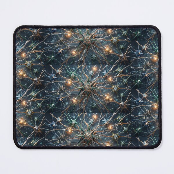 Item preview, 神經流光：思緒的金色脈絡 ​Neural Flow: Golden Pathways of Thought designed and sold by G-aate .