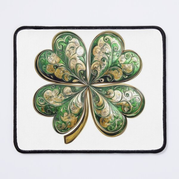 Item preview, Ornamental four leaf clover illustration designed and sold by NivyasArtistry.