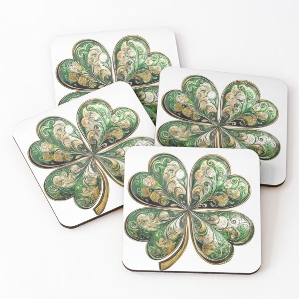 Item preview, Ornamental four leaf clover illustration  designed and sold by NivyasArtistry.