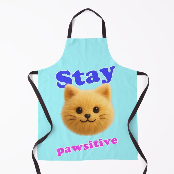 Item preview, Stay Pawsitive Yellow Cat (pun) designed and sold by Mauswohn.