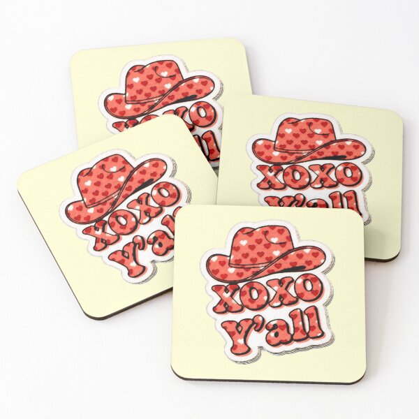 Item preview, Vintage Pink Cowgirl Hat XOXO Y'all Valentine Sticker designed and sold by Marie***2905.