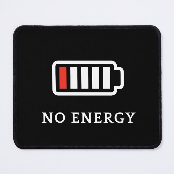 Item preview, No Energy | Low Battery Mood | Introvert Minimal Aesthetic Design designed and sold by NeonGrain.