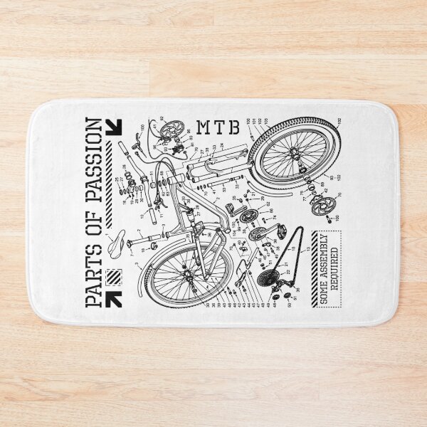 Item preview, Mountain Bike MTB Parts Of Passion Biking Cycling Diagram designed and sold by GrandeDuc.