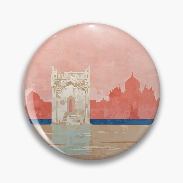 Item preview, Dreamy Architecture Reflection in Soft Pastel Watercolor Landscape designed and sold by KiraChie.