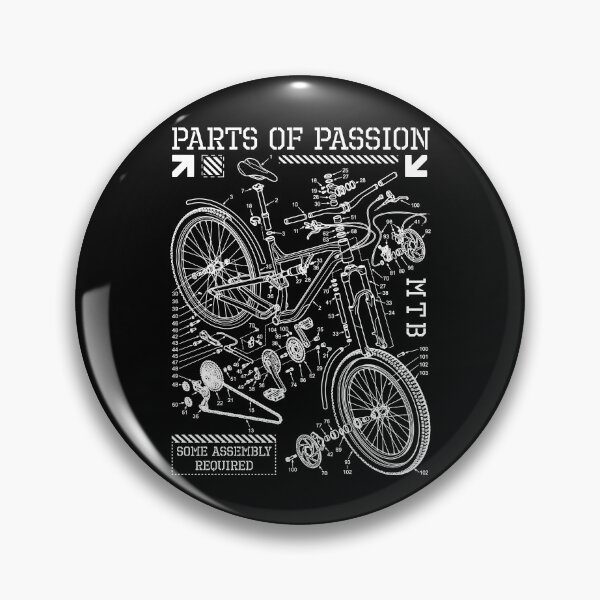 Item preview, Mountain Bike MTB Parts Of Passion Biking Cycling Diagram designed and sold by GrandeDuc.