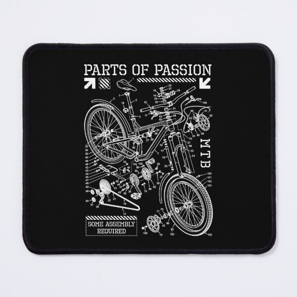 Item preview, Mountain Bike MTB Parts Of Passion Biking Cycling Diagram designed and sold by GrandeDuc.