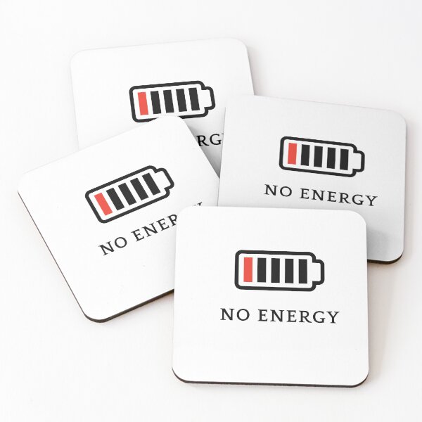 Item preview, No Energy | Low Battery Aesthetic | Minimal Design (Light Version) designed and sold by NeonGrain.
