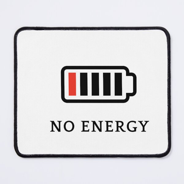 Item preview, No Energy | Low Battery Aesthetic | Minimal Design (Light Version) designed and sold by NeonGrain.