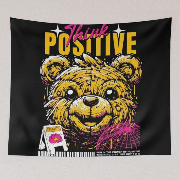Item preview, Think Positive - Neon Streetwear Bear Graphic designed and sold by GenZFashion000.