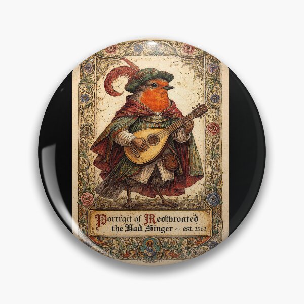 Item preview, Portrait of 'RedThroated the Bad Singer', the very bad singer designed and sold by NubesDesignCH.