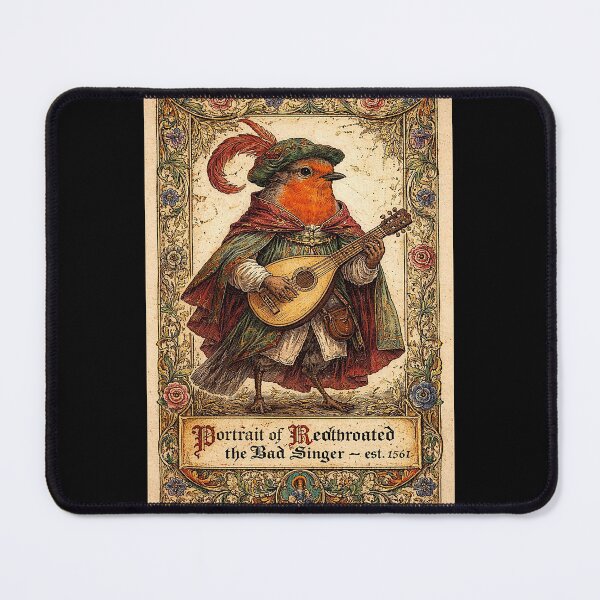 Item preview, Portrait of 'RedThroated the Bad Singer', the very bad singer designed and sold by NubesDesignCH.