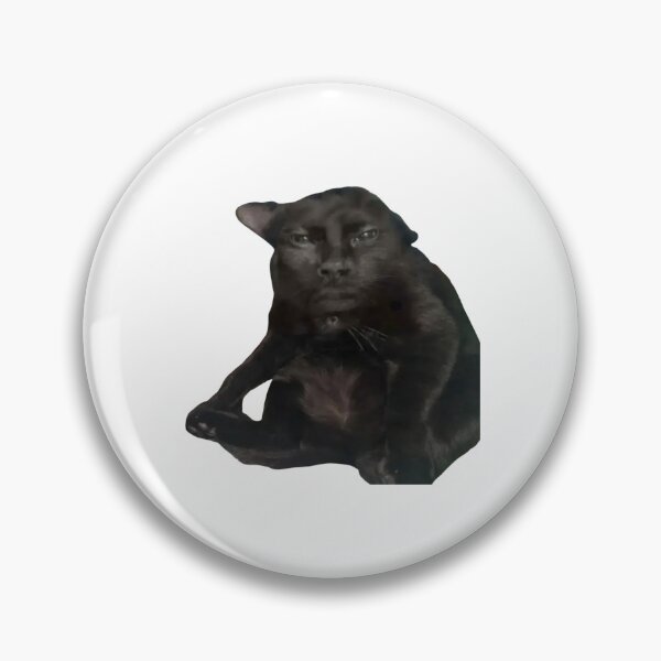 Item preview, black cat meme face kevin designed and sold by cloudzer0000.