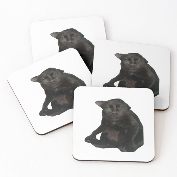 Item preview, black cat meme face kevin designed and sold by cloudzer0000.