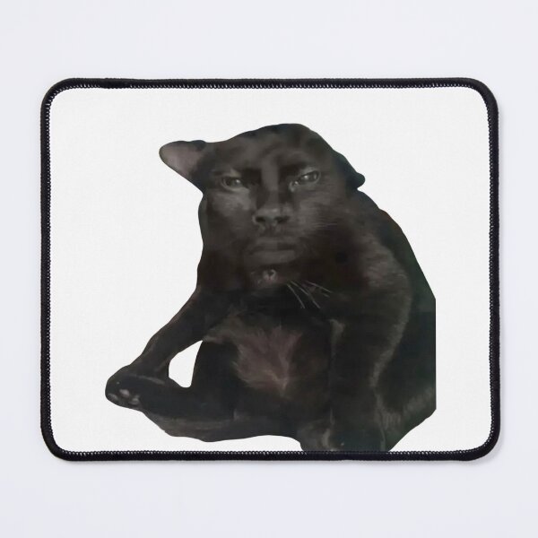 Item preview, black cat meme face kevin designed and sold by cloudzer0000.