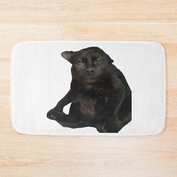 Item preview, black cat meme face kevin designed and sold by cloudzer0000.