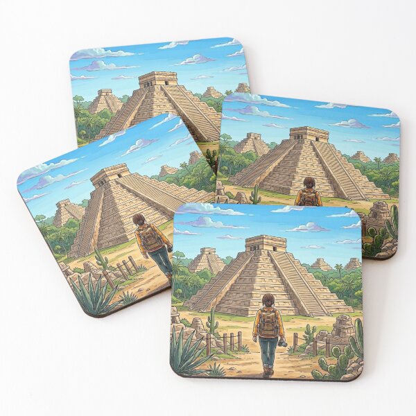 Item preview, Vintage Solo Female Travel Chichen Itza - Mexico Vintage Travel Art designed and sold by Bloom & Quiet .