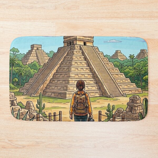 Item preview, Vintage Solo Female Travel Chichen Itza - Mexico Vintage Travel Art designed and sold by Bloom & Quiet .