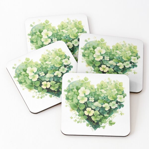 Item preview, Green shamrock clover heart  designed and sold by NivyasArtistry.