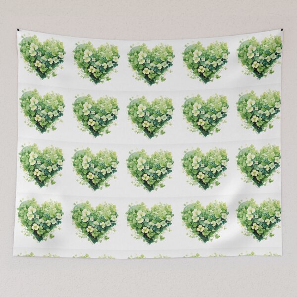 Item preview, Green shamrock clover heart  designed and sold by NivyasArtistry.