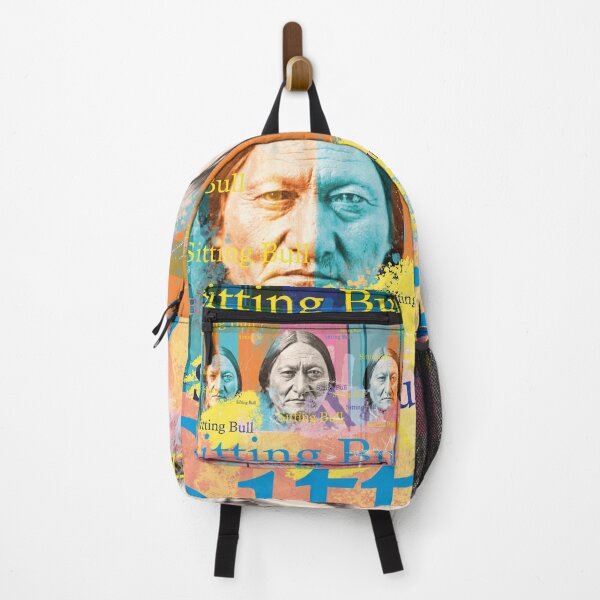 Item preview, Sitting Bull Pop Art Portrait Collage designed and sold by Mauswohn.