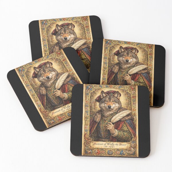 Item preview, Portrait of 'Wolfy the Brave - est. 1441', the very good writer designed and sold by NubesDesignCH.