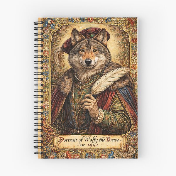 Item preview, Portrait of 'Wolfy the Brave - est. 1441', the very good writer designed and sold by NubesDesignCH.