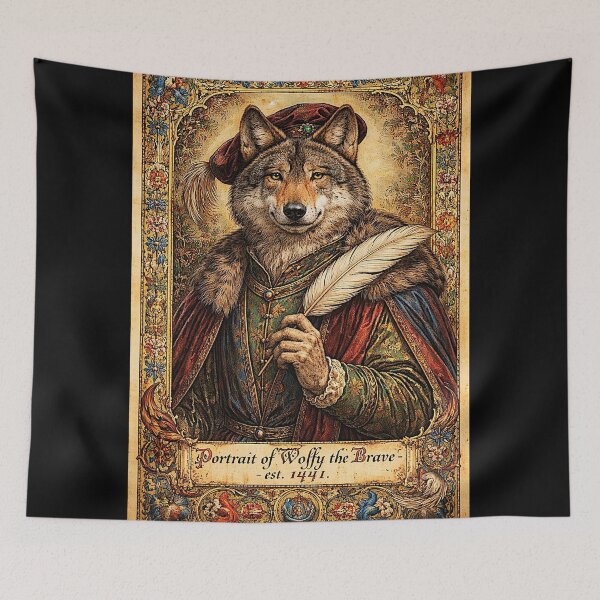 Item preview, Retrato de 'Wolfy el Valiente' - est. 1441, el muy buen escritor designed and sold by NubesDesignCH.