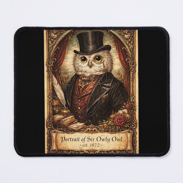Item preview, Portrait of 'Sir Owly Owl - est. 1872' the very good banker designed and sold by NubesDesignCH.