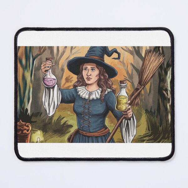 Item preview, Vintage Forest Witch – Brewing Magical Potions designed and sold by EchoWave11.