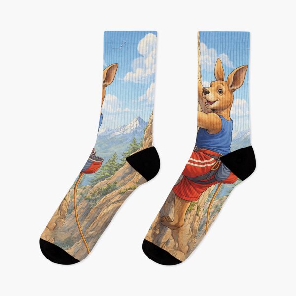 Item preview, Climbing kangaroo on a rock face in the mountains designed and sold by Mauswohn.