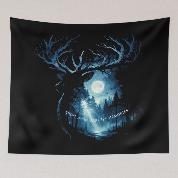 Item preview, Ethereal Forest Stag Double Exposure Art designed and sold by agearb.
