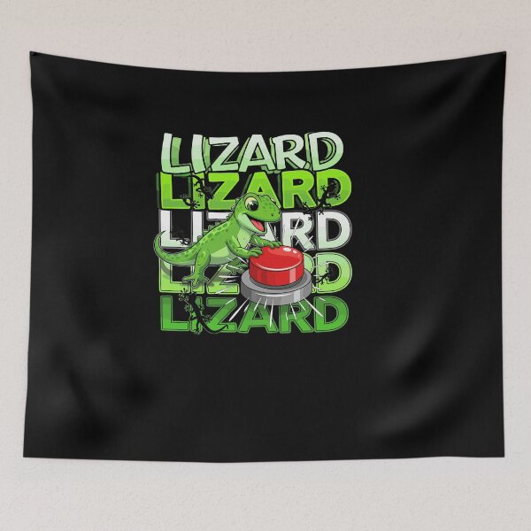 Item preview, Funny Lizard Button Meme Weirdcore Animal designed and sold by Dressed For  Duty.