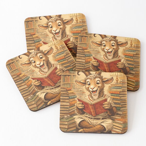 Item preview, Well-read goat in an antique library – Vintage Book Lover Design designed and sold by Mauswohn.