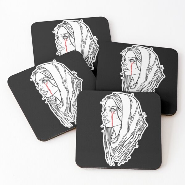 Item preview, Prophetic Maiden – Veiled Oracle Mystic Dark Aesthetic Art designed and sold by sososweett.